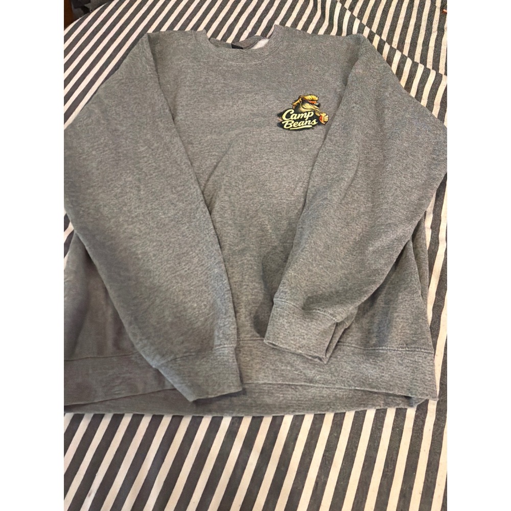 Gildan Camp Beans Reel Last Ride Floribama Fishing Sweatshirt Gray Large